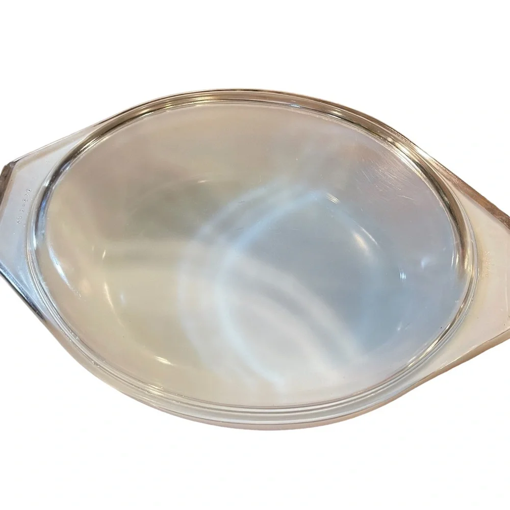 Vintage Pyrex Old Orchard Baking Dish w/clear‎ lid 2 1/2 quart